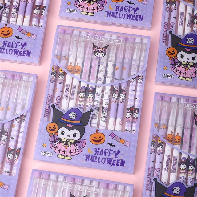 Anime Hello Kitty Sanrio Erasable Neutral Pen Kawaii Kuromi Cinnamoroll Student Gel Pen Office Stationery Supplies Wholesale