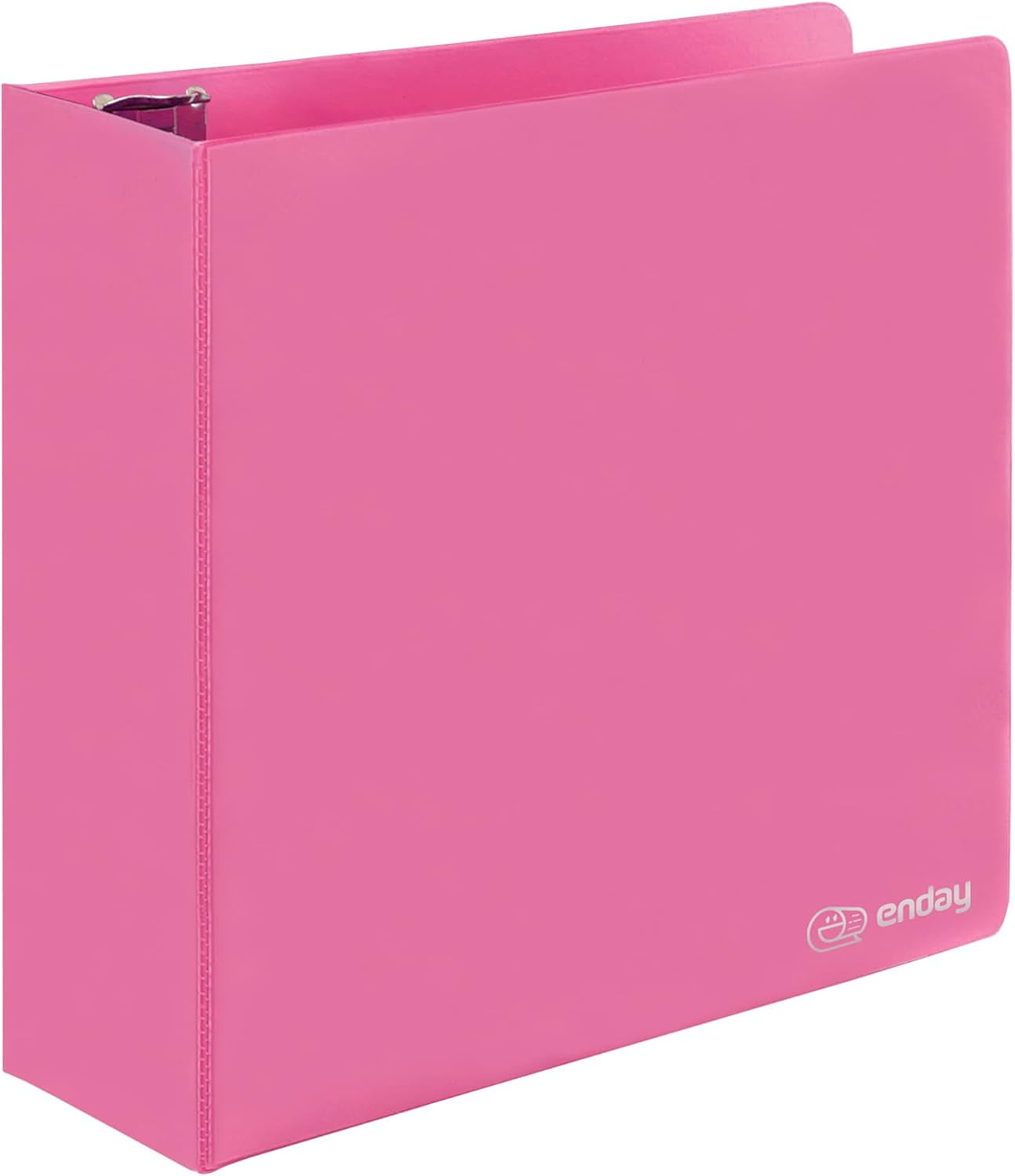 3 Inch 3 Ring Binder Pink, Slant D-Ring 3” Clear View Cover with 2 inside Pockets, Heavy Duty Colored School Supplies Office and Home Binders – by