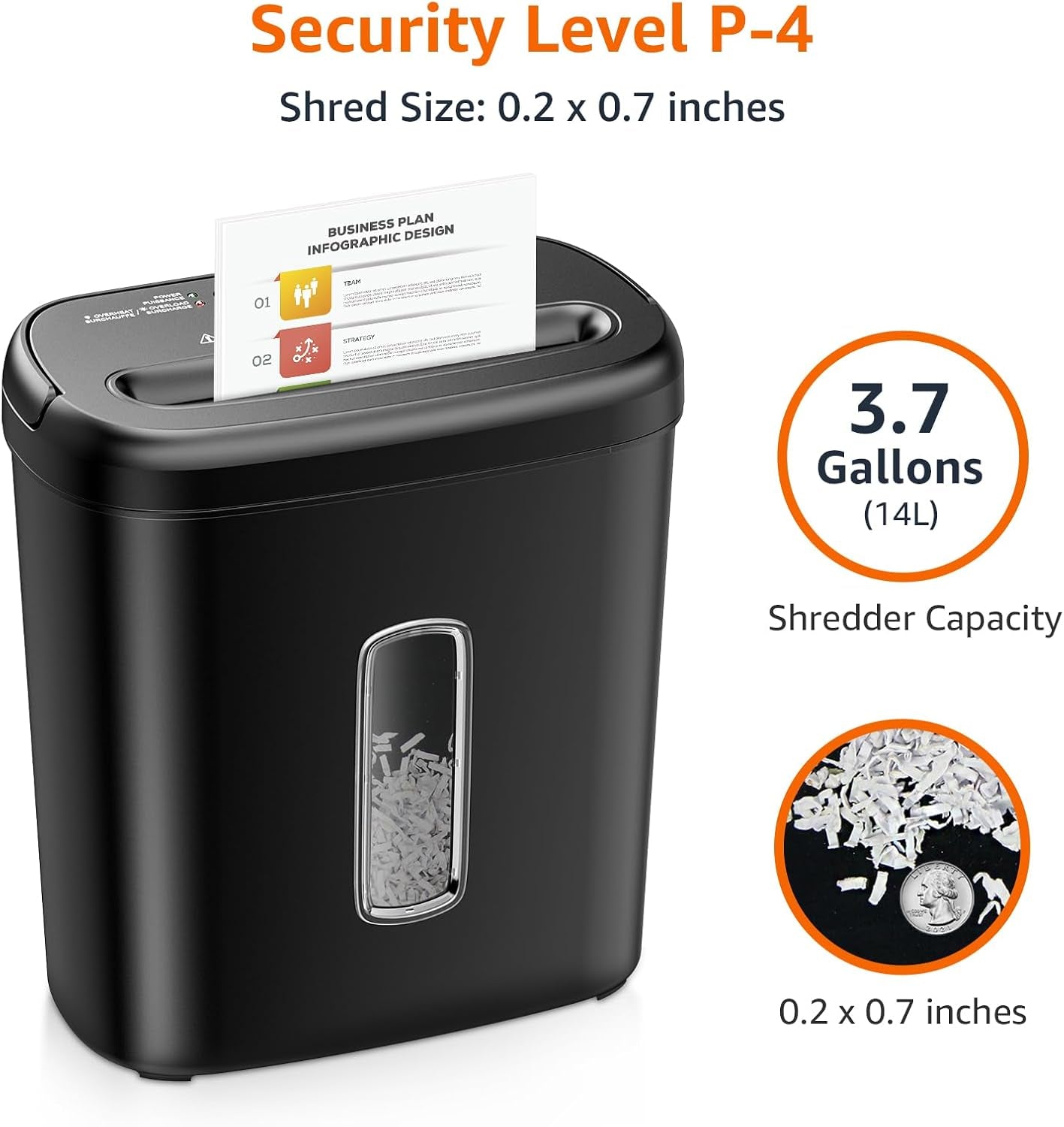 8-Sheet Cross Cut Paper Shredder and Credit Card Shredder - Black